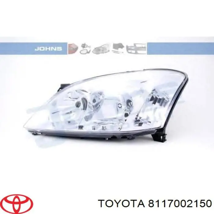 8117002150 Toyota Reflektor lewy