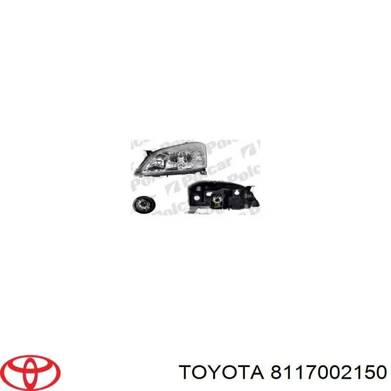 Reflektor lewy Toyota 8117002150 cena, od 125,99 USD