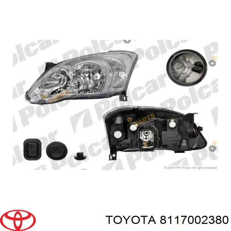 Do koszyka 8117002380 Toyota Reflektor lewy