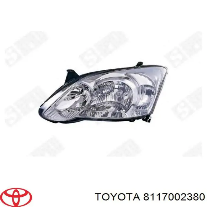 Reflektor lewy Toyota 8117002380 cena, od 116,58 USD