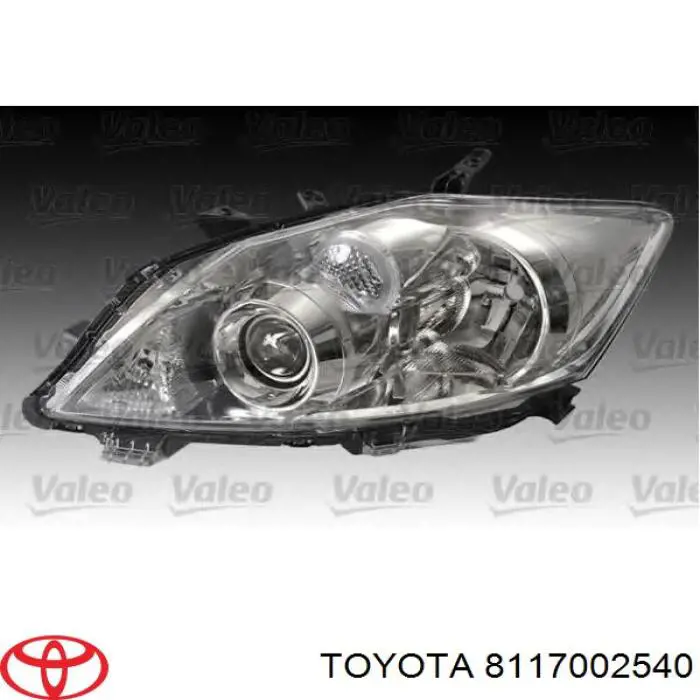 Reflektor lewy 8117002540 Toyota