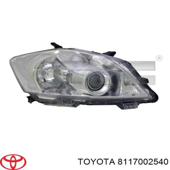 8117002540 Toyota Reflektor lewy