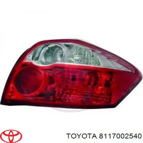 Do koszyka 8117002540 Toyota Reflektor lewy