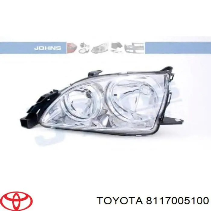 8117005100 Toyota Reflektor lewy