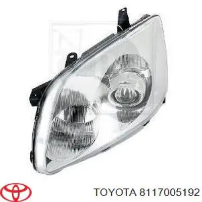 Reflektor lewy Toyota 8117005192 cena, od 120,63 USD