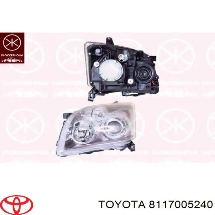 Do koszyka 8117005240 Toyota Reflektor lewy
