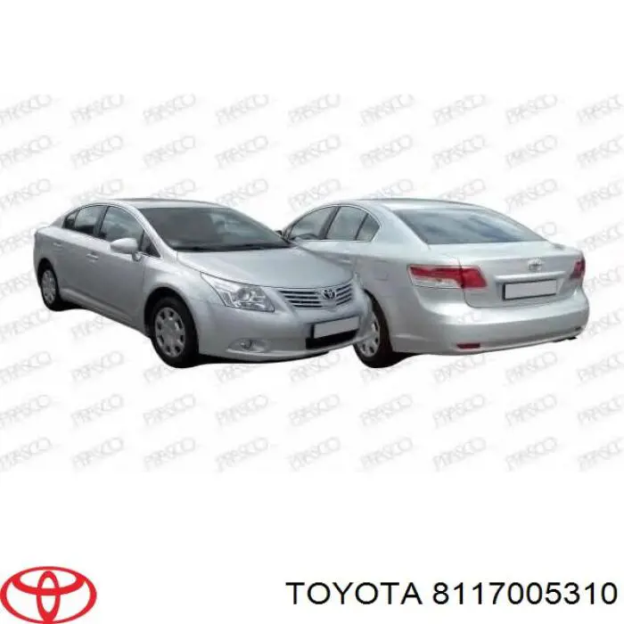 Reflektor lewy Toyota 8117005310 cena, od 256,19 USD