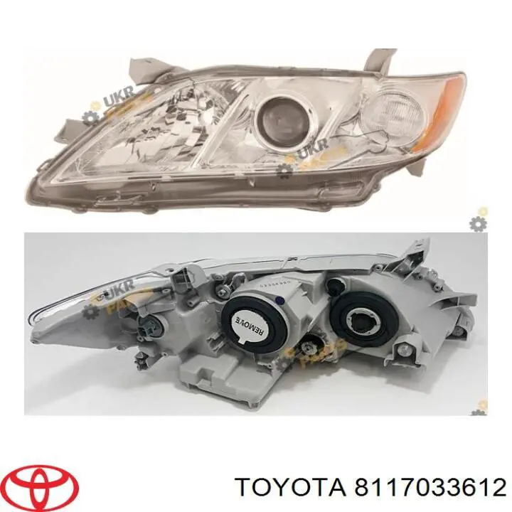 8117033612 Toyota Reflektor lewy