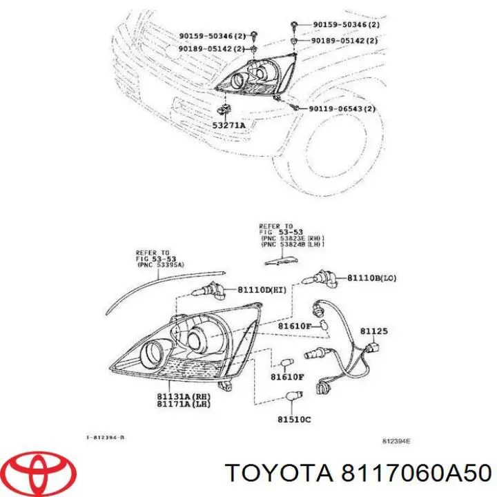Reflektor lewy do Lexus GX 470 