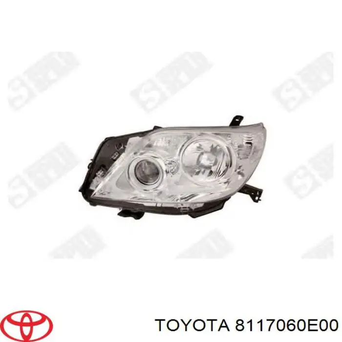 Reflektor lewy Toyota 8117060E00 cena, od 180,16 USD