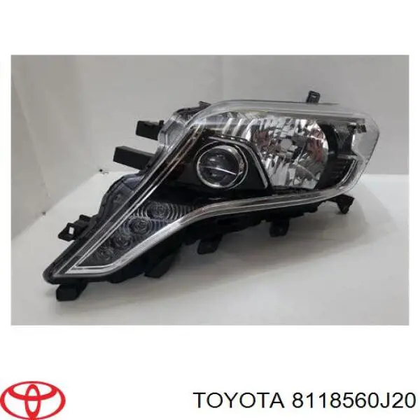 8118560J20 Toyota Reflektor lewy