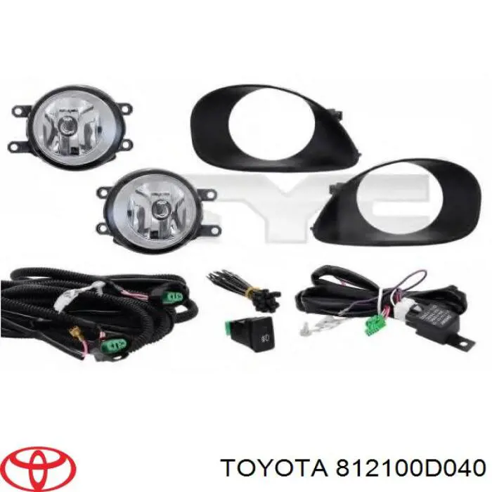 812100D040 Toyota Lampa przeciwmgielna prawa