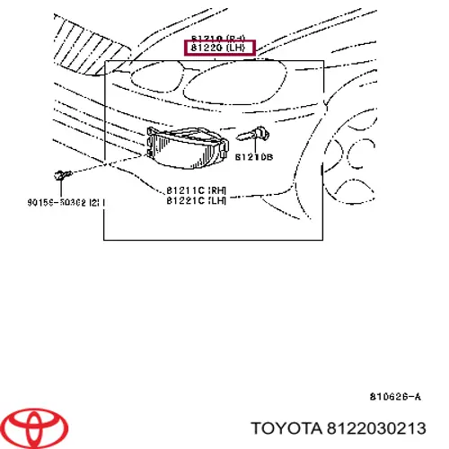Lampa przeciwmgielna lewa do Lexus GS  JZS160