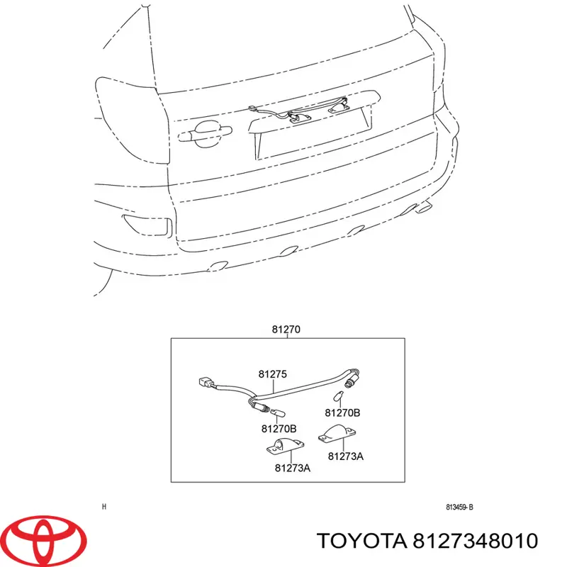 Obudowa lampki odświetlenia tablicy rejestracyjnej Toyota 8127348010 cena, od 27,94 USD