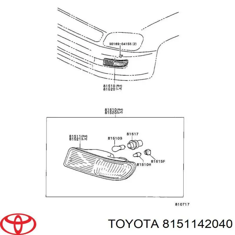 Do koszyka Kierunkowskaz prawy Toyota RAV4 I XA