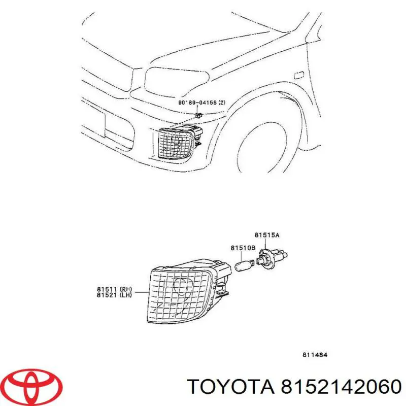 Kierunkowskaz lewy Toyota 8152142060 cena, od 52,78 USD