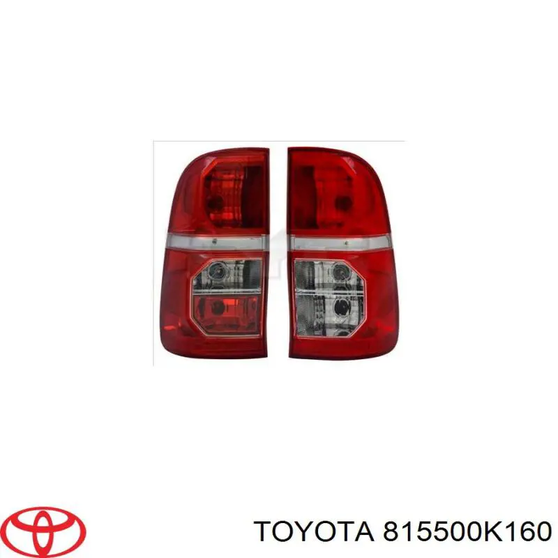 Lampa zespolona tylna prawa Toyota 815500K140 cena, od 90,48 USD