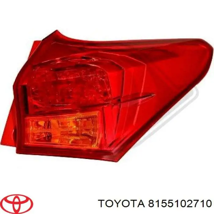8155102710 Toyota Lampa zespolona tylna prawa zewnętrzna