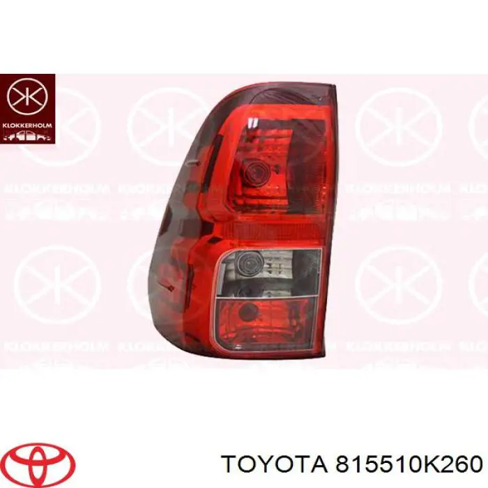 Lampa zespolona tylna prawa 815510K260 Toyota