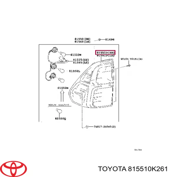 815510K261 Toyota 
