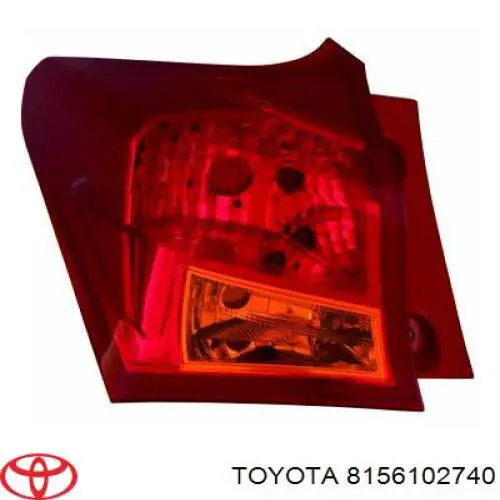 8156102740 Toyota Lampa zespolona tylna lewa zewnętrzna