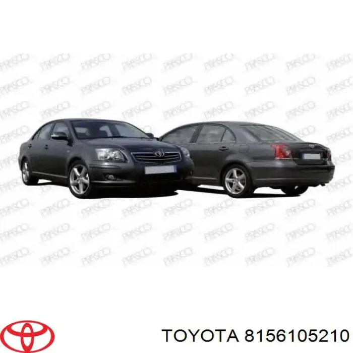 Lampa zespolona tylna lewa Toyota 8156105210 cena, od 105,40 USD