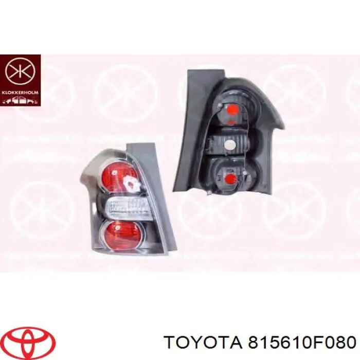 Lampa zespolona tylna lewa Toyota 815610F080 cena, od 203,65 USD