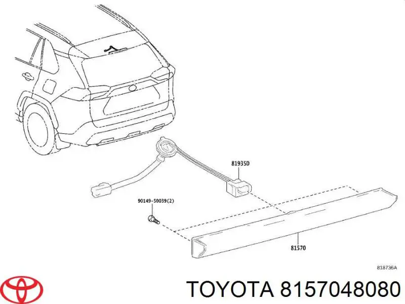 8157048080 Toyota Lampa stop tylna dodatkowa