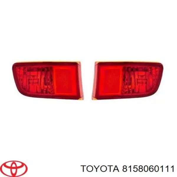 Lampa odblaskowa zderzaka tylnego prawa Toyota 8158060111 cena, od 24,35 USD