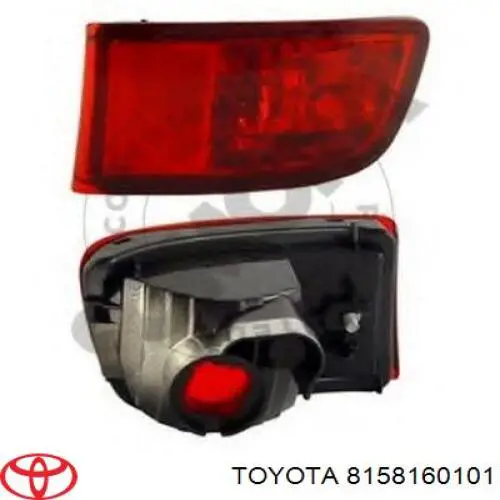 Do koszyka 8158160101 Toyota Przednia lampa przeciwmgielna tylna prawa