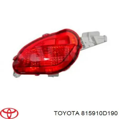 815910D190 Toyota Przednia lampa przeciwmgielna tylna lewa