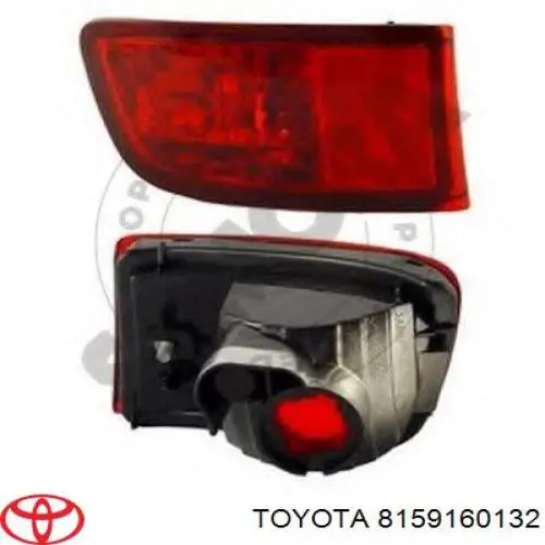8159160132 Toyota Przednia lampa przeciwmgielna tylna lewa