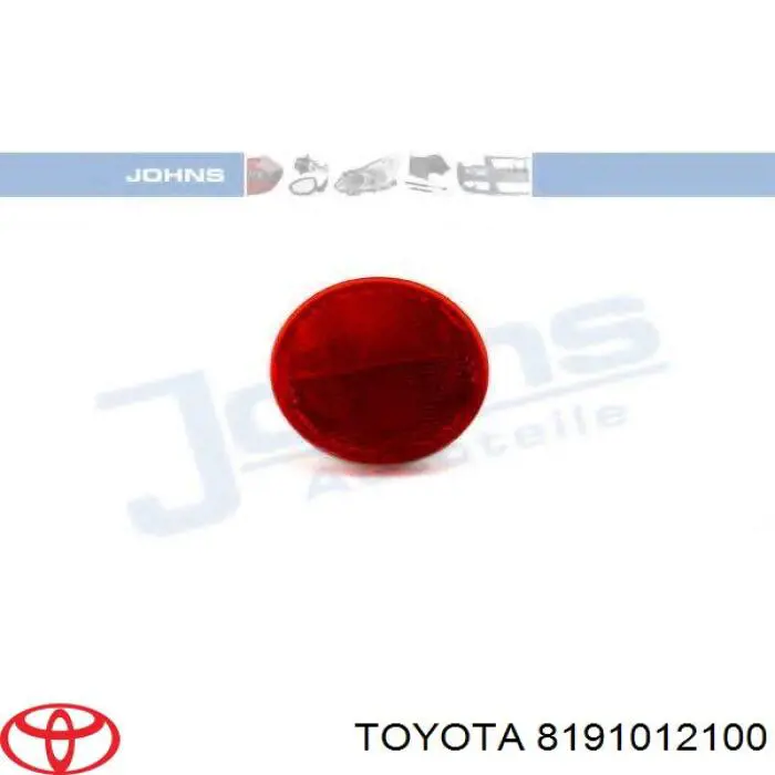 Lampa odblaskowa zderzaka tylnego Toyota 8191012100 cena, od 18,07 USD