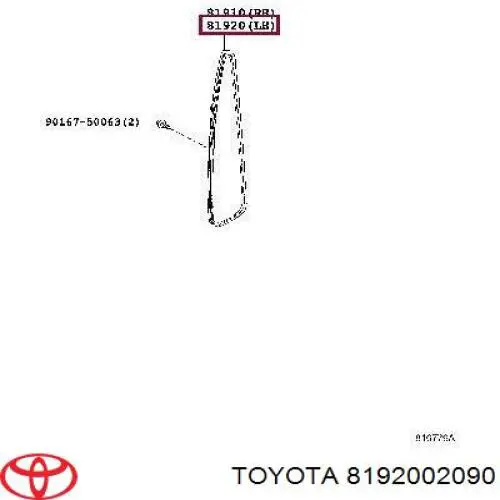 Lampa odblaskowa zderzaka tylnego lewa Toyota 8192002090 cena, od 22,29 USD