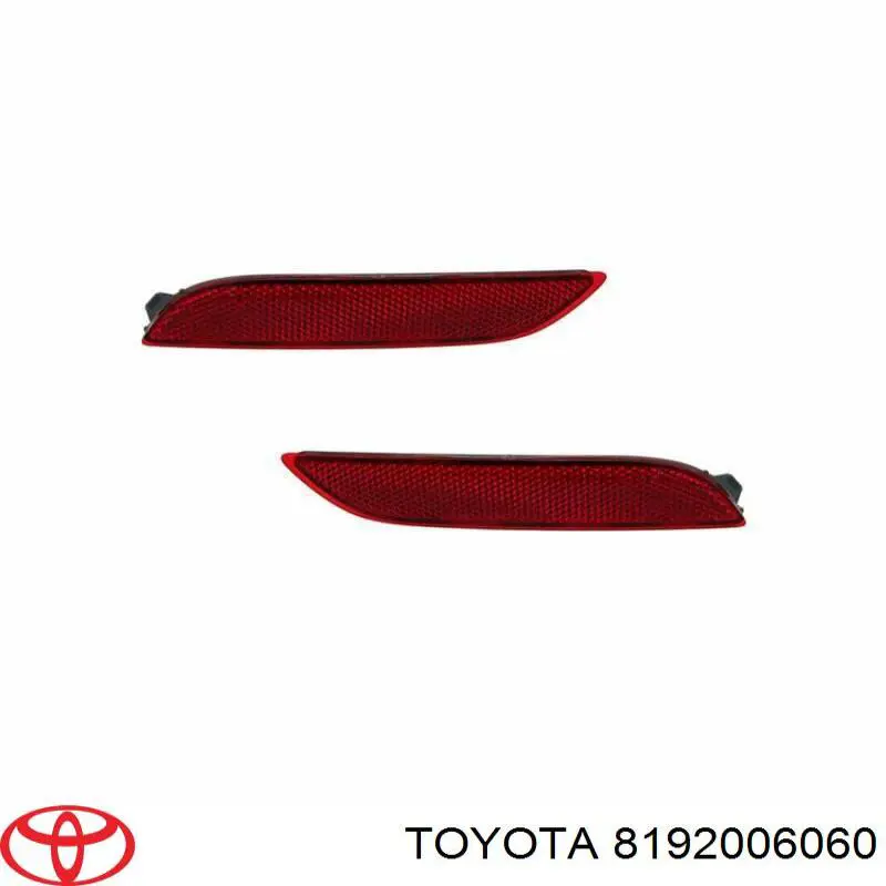 Lampa odblaskowa zderzaka tylnego lewa Toyota 8192006060 cena, od 25,57 USD