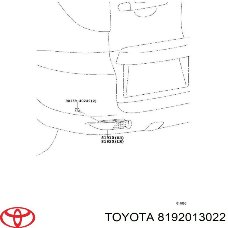 Lampa odblaskowa zderzaka tylnego lewa Toyota RAV4 3 (A3)