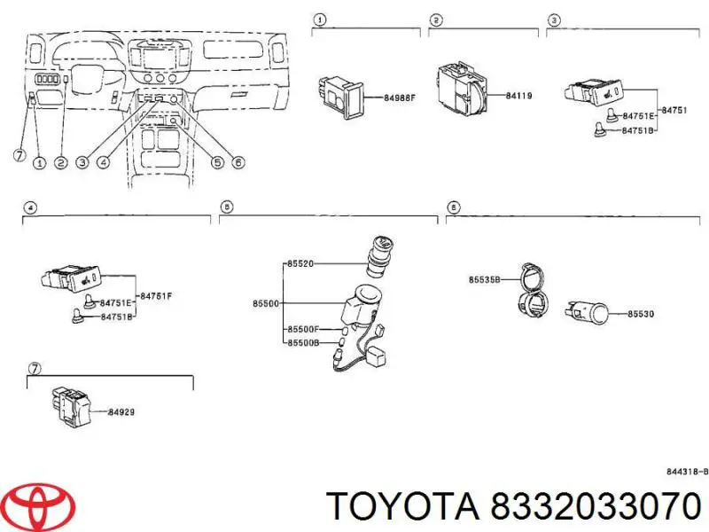 8332033070 Toyota Czujnik poziomu paliwa w zbiorniku