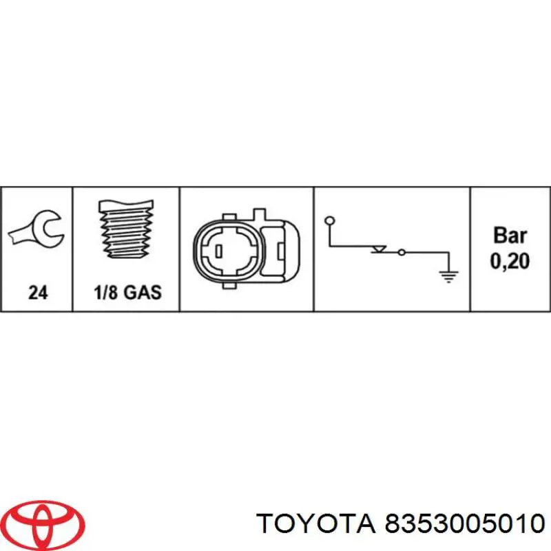 Czujnik ciśnienia oleju 8353005010 Toyota