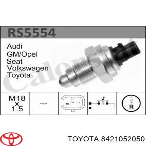 Czujnik włączania światła cofania Toyota 8421052050 cena, od 13,79 USD