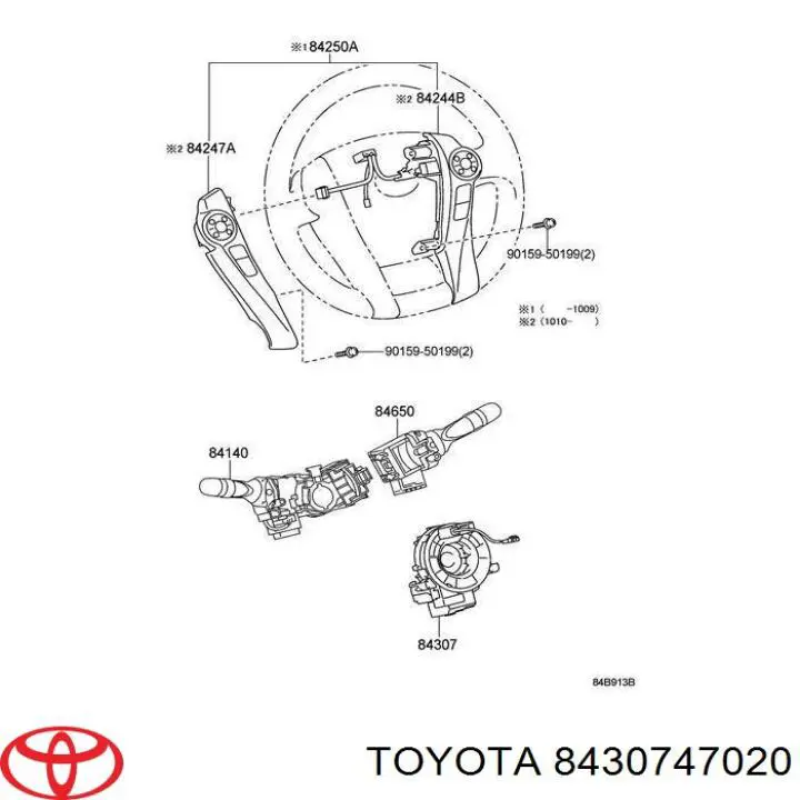 Pierścień kontaktowy AIRBAG, taśma kierownicy 30959028 AND