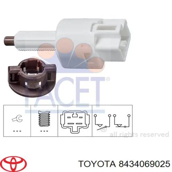 8434069025 Toyota czujnik włącznika świała stop