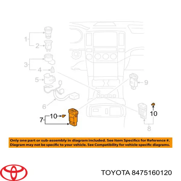 8475160120 Toyota Przycisk podgrzewania fotela