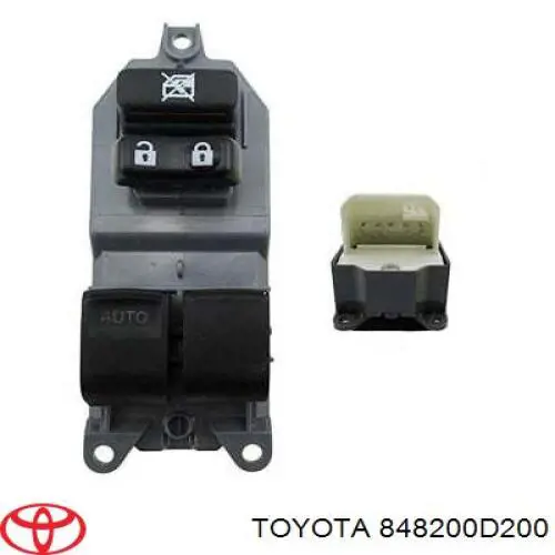 Panel przyciskowy sterowania podnośnikiem szyby przedni lewy Toyota 848200D200 cena, od 62,99 USD