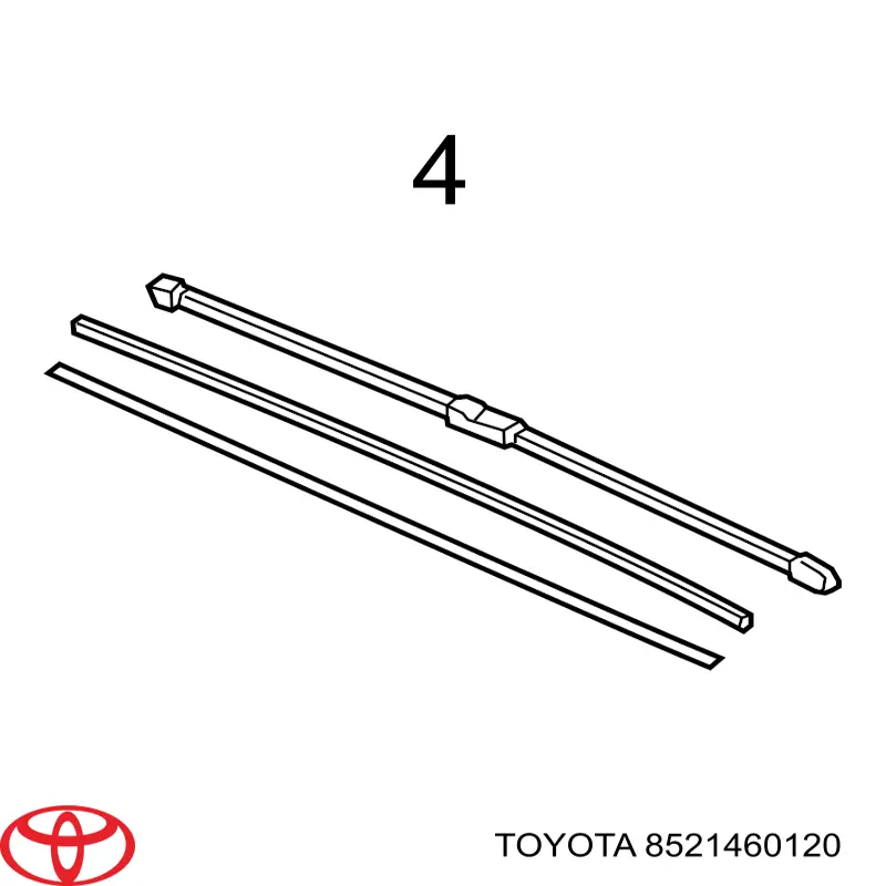 8521460120 Toyota Pióro wycieraczki szyby przedniej pasażera