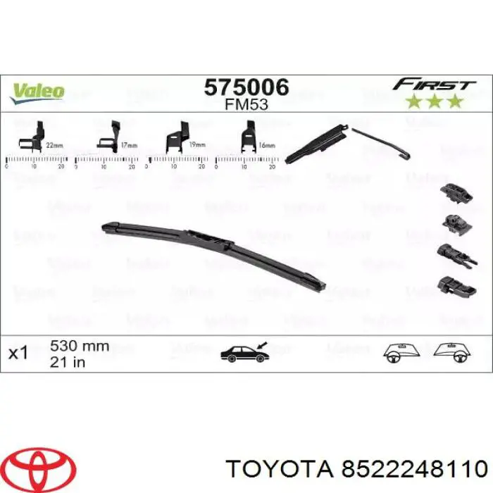 Pióro wycieraczki szyby tylnej Toyota Camry V sedana (V30) (2001 - 2006) cena, od 46,60 USD