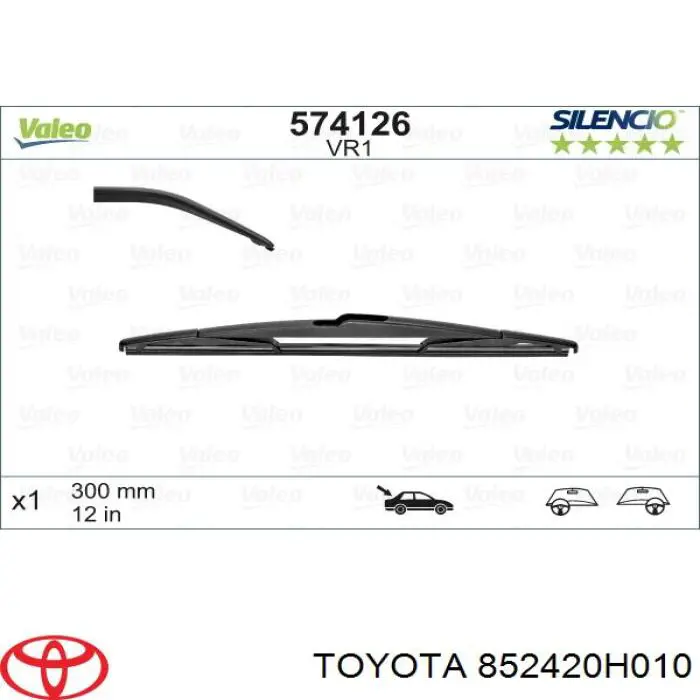 Pióro wycieraczki szyby tylnej 68364 Metalcaucho