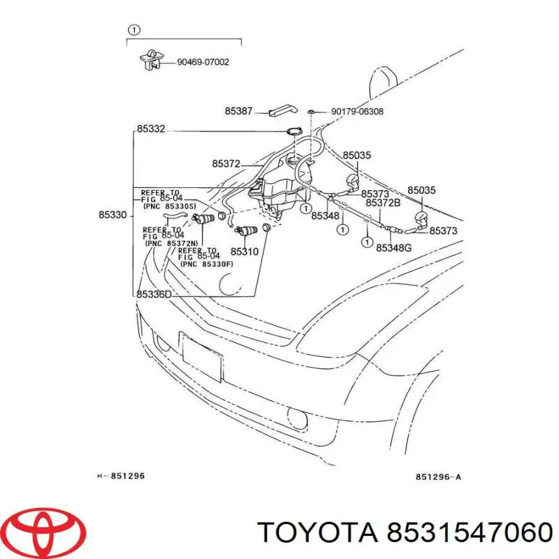 Zbiorniczek spryskiwacza szyb do Toyota Prius  NHW20