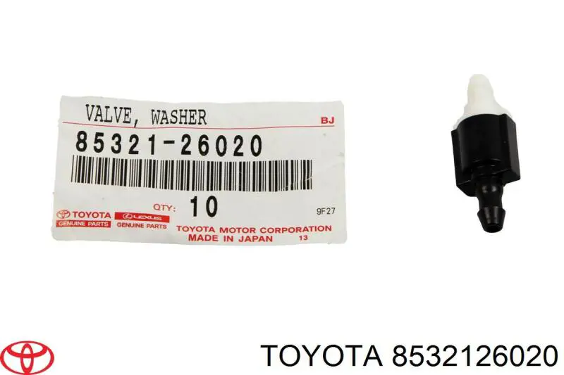 Do koszyka 8532126020 Toyota Zawór zwrotny spryskiwacza szyby przedniej