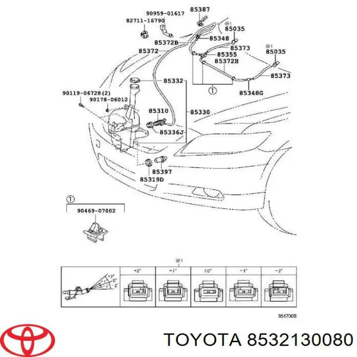 Trójnik układu spryskiwacza szyby Toyota RAV4 3 (A3)