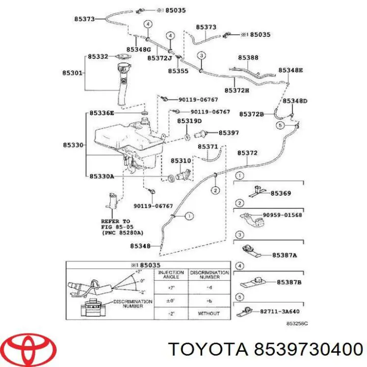 Czujnik poziomu płynu spryskiwacza szyby Toyota Prius (ZVW5)